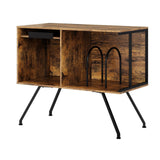 Garvee TV-Schrank 31, Fernbedienung, LED, klappbar, Kippschutz, Braun - Braun