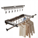 Garvee Wandtrockner Klappbar Faltbar Für Drinnen Oder Draußen, 62.3-115cm, Schwarz, Platzsparend, Mit 7 Klammern, 30 kg Tragkraft - Schwarz