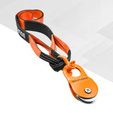 Garvee Offroad-Bergungsset mit 6,1-m-Abschleppgurt, 2,4-m-Bergegurt, 10-t-Umlenkrolle und 2 D-Schäkeln, Orange - Orange