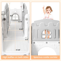 Garvee 8-in-1 Kinder Rutsche – Klettern, Basketballkorb, Tunnel, Stauraum, Modernes Design, 1–3 Jahre