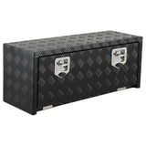 Garvee LKW-Werkzeugbox 91×46 cm, Aluminium, Wasserdicht, für Pickup, Anhänger & Wohnmobil, Schwarz - Schwarz