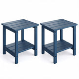 Garvee Adirondack Outdoor Beistelltisch HDPE Wetterfest 2-Stufig Robust Navy Blau Für Terrasse Garten - Navy Blau