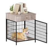 Garvee 2-in-1 Hundebox-Möbel für Hunde bis 11 kg, Innenmaß 50 × 58 × 68 cm, mit Schubladen und Stahlrahmen, als Beistell- oder Nachttisch