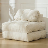 Garvee Schlafsofa 2er-Set, Klappbar mit Stauraum & Waschbarem Bezug, für Wohnzimmer & Schlafzimmer - Weiß