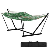 Garvee 2-Personen Hängematte Mit Stahlgestell, 204 kg Tragkraft, Tragbar, Für Camping & Innen, Grün - Grün
