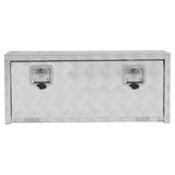 Garvee Aluminium Werkzeugkasten 91 cm, Wasserdichte Unterflur-Werkzeugbox mit T-Griff-Schloss und Netzfach, für Pickup & Wohnmobil, Silber - Silber