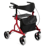 Garvee All-Terrain Rollator Für Senioren Mit 8 Zoll Gummiräder, Klappbarer Aluminium-Rahmen, Doppelbremse, Sitz & Tasche Für Innen & Außen