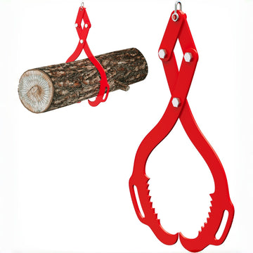 Garvee Forstzange 46 cm mit 2 Klauen, bis 363 kg Zuglast, 360° drehbare Aufhängung für Holzrücken, Rot