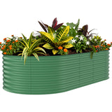 Garvee 1er Set Hochbeet Metall 244 × 122 × 60 cm, Verzinkt, Rostbeständig, Extra Tief, Grün - Grün