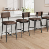 Garvee Barhocker Set Mit Armlehnen Gepolstertem Sitz Und Rückenlehne Für Kücheninsel Und Tresen, Modell 2025, Retro Design, 【Farbe】 - 