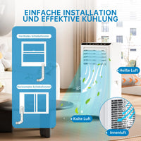 Garvee Mobiles Klimagerät 7000 BTU, Leise & Effiziente Klimaanlage mit R290-Kältemittel, Fenster-Kit & Abluftschlauch, Ideal für Zuhause & Büro