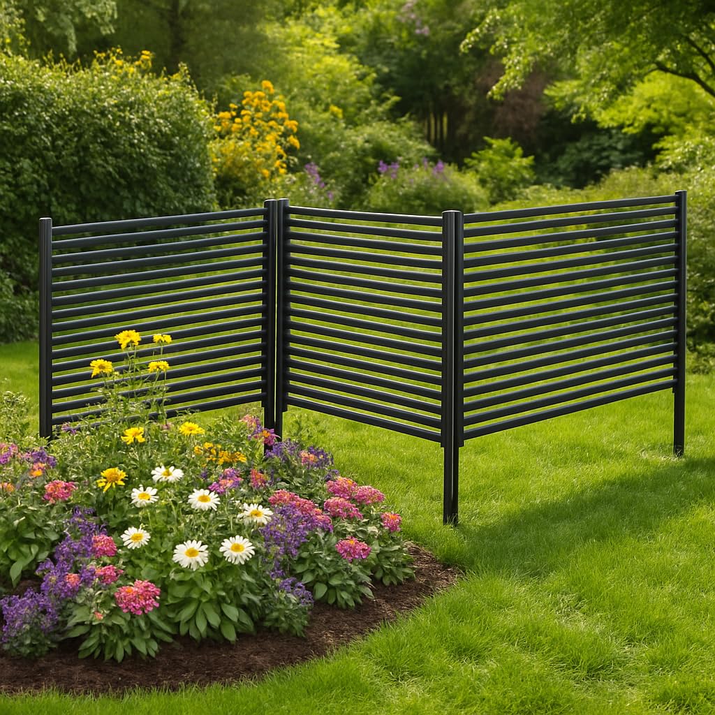 Einfache Montageschritte des modularen Gartenzauns