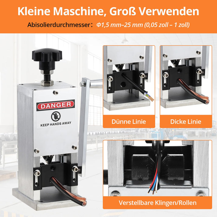 Präzise Schälfunktion der Kabelschälmaschine