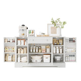 Garvee Sideboard, Kippschutz, Geschlossener Stauraum, Ablage- und Servierfläche, Weiß