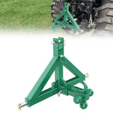 Garvee 3-Punkt Anhängerkupplung für Traktor Kat. 1, 3-in-1 Aufnahme mit Kugel & Haken, Grün - Grün