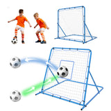 Garvee Fußballtor Rebounder – Verstellbar und Robust, Ideal für Garten-Training und Schussübungen - Blau
