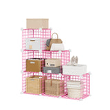 Garvee Aufbewahrungsregal mit 6 Würfelfächern, 32 cm, für Wohnzimmer und Schlafzimmer, Rosa - Rosa