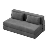 Garvee Modulares Schlafsofa aus Cord in Dunkelgrau mit Schlaffunktion, flexibel anordbar für Wohnzimmer und Gästezimmer - Dunkelgrau