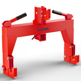 Garvee 3-Punkt Schnellkupplung für Traktor, 1361 kg Tragkraft mit 50,8 mm Aufnahme, 5-fach Verstellbarer Dreipunktadapter für Anhänger und Anbaugeräte, Rot - Rot