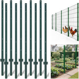 Garvee Zaunpfosten 213, 213,4 cm | 10 Stück, 213,4 cm | 10 Stück, Ankerplatte, Grün - Grün