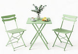 Garvee 3-Teiliges Patio Bistro Set Faltbar Wetterfest Stahl Für Balkon Garten Kompakt Leicht - 