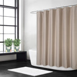 Garvee Flachs Leinen Duschvorhang 240GSM Schwerer Breiter Stoff Mit Haken Für Badezimmer Hotel Luxus Taupe 200x200 cm - Taupe