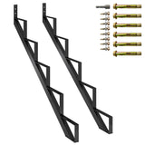 Garvee 2er Set Stahl Treppenstufen Riser Mit Verstärkten Beinen Robuster Metall Treppenstringer Für Indoor Und Outdoor Nutzung 5 Stufen - Step 5 | Wear A Pair Of Gloves