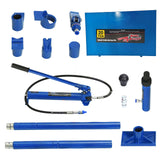 Garvee 20 t Hydraulik-Richtsatz mit Metallkoffer, Handpumpe, Hydraulikzylinder, Hochdruckschlauch und Aufsätzen für Karosserie- und Rahmenarbeiten, Blau - Blau