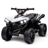 GARVEE 6V Elektro-Quad für Kinder ab 3 Jahren, Kinder Elektro-ATV mit LED-Scheinwerfern, Musikfunktion und Sicherem Fahrspaß, Weiß - Weiß