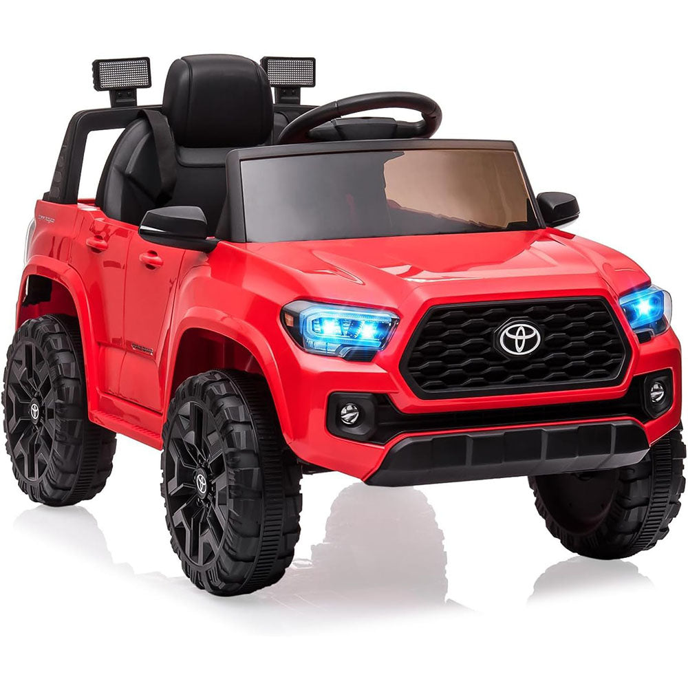 Garvee Toyota Tacoma Kinder Elektroauto 12 V mit Fernbedienung, Federung, verstellbarem Sicherheitsgurt, Sanftanlauf und LED-Scheinwerfern