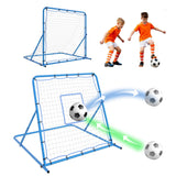 Garvee 7x5 FT Fußball-Baseball Rebounder Net 2-in-1 Trainingsnetz Mit 3 Winkeln Für Heim- Und Feldtraining, Strapazierfähiges Material, Sandgefüllte Stabilisatoren - ‎Blau/7X5 Ft