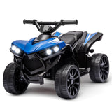 GARVEE 6V Elektro-Quad für Kinder ab 3 Jahren, Kinder Elektro-ATV mit LED-Scheinwerfern, Musikfunktion und Sicherem Fahrspaß, Blau - Blau