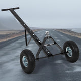 Garvee Anhänger-Rangierhilfe bis 275 kg Stützlast, 30 cm Luftreifen, 110 cm Griff, Stahl, Schwarz