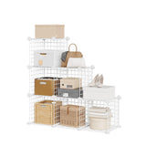 Garvee Aufbewahrungsregal mit 6 Würfelfächern, 32 cm, für Wohnzimmer und Schlafzimmer, Weiß - Weiß