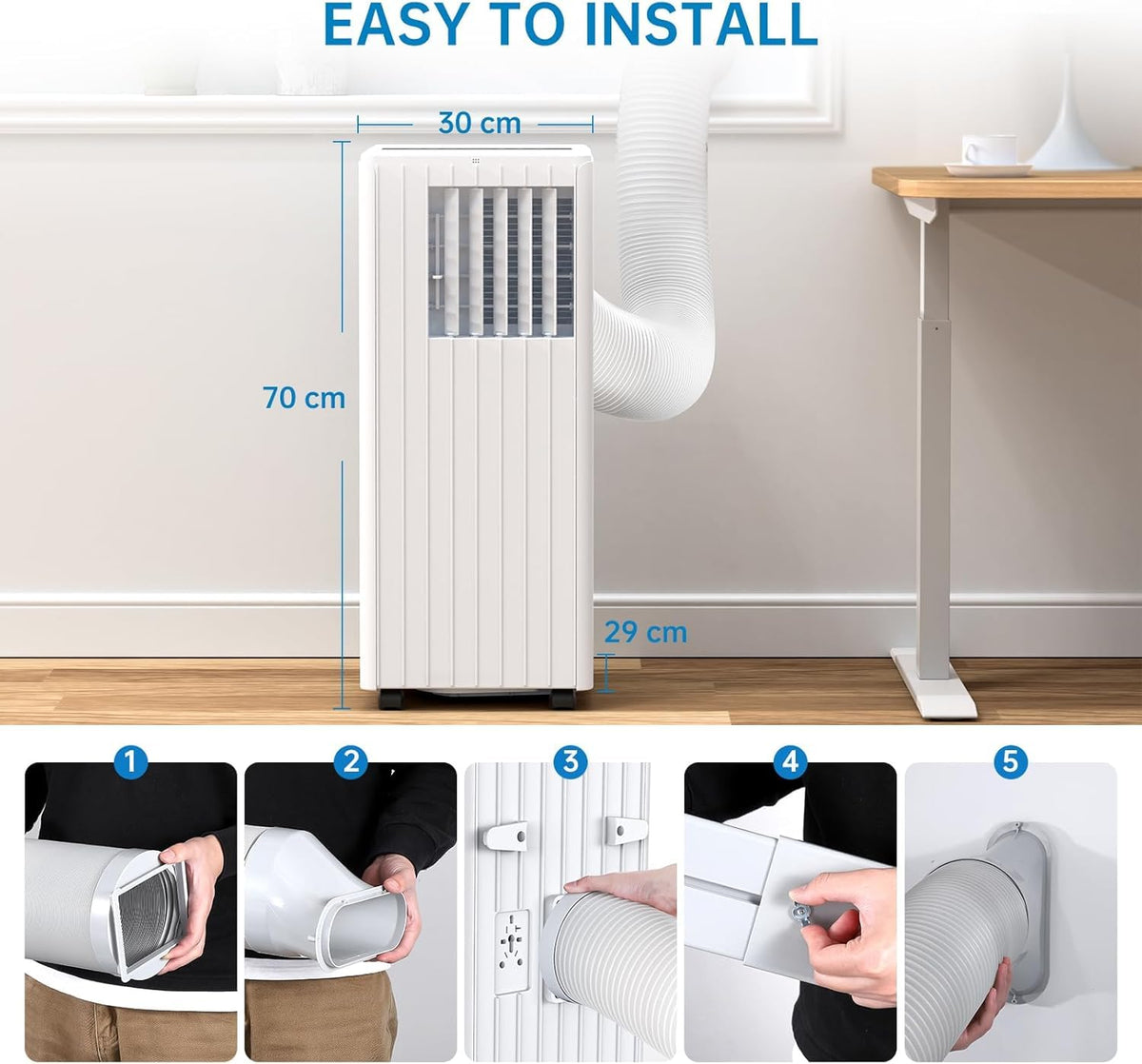 Leise Klimaanlage mit Timer und Schlafmodus