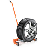 Garvee Reifen-Transportwagen bis 150 kg, verstellbare Reifenaufnahme 31–61 cm, für Reifen Ø 60–111 cm, mit 360° Auflagerollen & 97 cm Griff, Orange