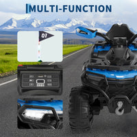 Garvee Kinder Elektro-Quad 12V, Elektrisches Kinderfahrzeug mit Fernbedienung, 2x35W Motoren, LED Lichtern & Musik, Für Kinder von 3–8 Jahren, Blau