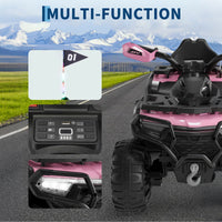 Garvee Kinder Elektro-Quad 12V, Elektrisches Kinderfahrzeug mit Fernbedienung, 2x35W Motoren, LED Lichtern & Musik, Für Kinder von 3–8 Jahren, Rosa