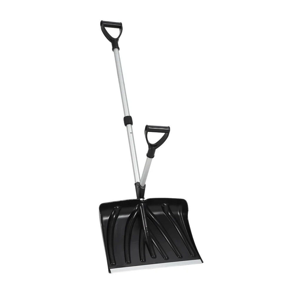 Garvee Schneeschaufel 45×32 cm – Ergonomisch, Leichter Aluminiumgriff, Aluminiumklinge, D-Griff für Einfahrt & Garten