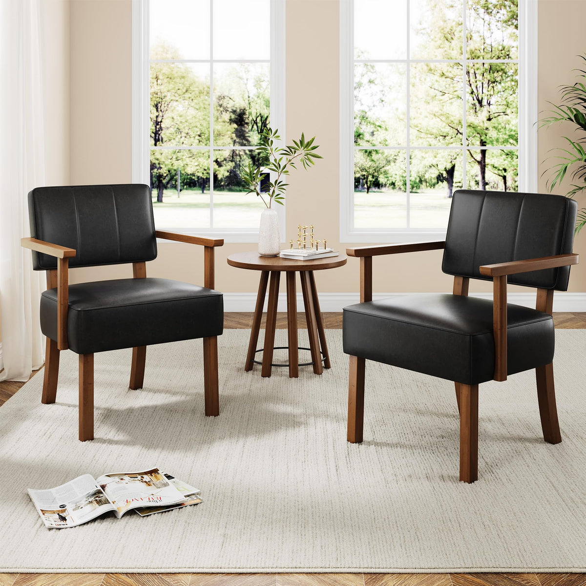 Garvee Lounge Sessel aus pflegeleichtem PU-Kunstleder