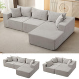 Garvee Modulares Ecksofa in Beige, ca. 274 cm, flexibel anordbar mit Sitz- und Liegefunktion - Beige