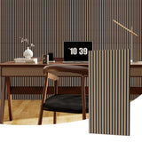 Garvee Schallschutz Akustikpaneele MDF-Holz 3D Lamellen Studio & Heim 47,2" x 23" Naturholz
