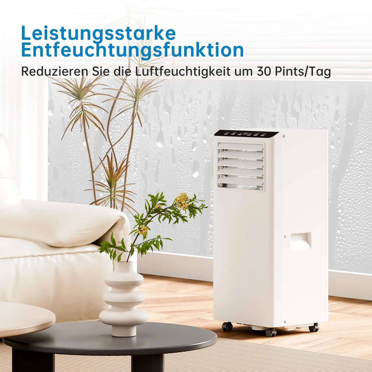 Garvee Mobiles Klimagerät 7000 BTU, Leise & Effiziente Klimaanlage mit R290-Kältemittel, Fenster-Kit & Abluftschlauch, Ideal für Zuhause & Büro