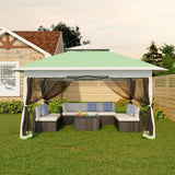Garvee Pop-up-Pavillon mit Moskitonetz 365, 366 × 366 cm, Moskitonetz, Olivgrün - Olivgrün