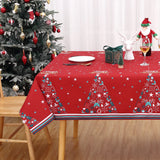 Garvee Tischdecke 137 × 178 cm, wasser- & fleckenabweisend aus 180 g/m² Polyester, Rot, mit LED, wasserabweisend - Rot