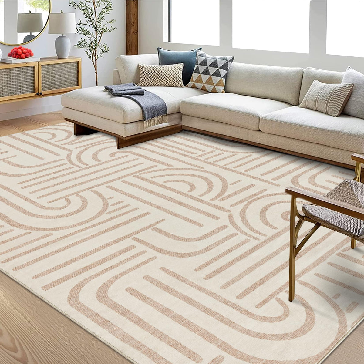 Garvee Waschbarer Kurzflor Teppich 80 x 150 cm Hellgrün Rutschfest Für Wohnzimmer Schlafzimmer