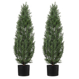 Garvee 6 Ft Künstliche Zedern-Topiary Bäume Set, UV-Beständig, Langlebig, Für Haus Und Garten, Grün, 2 Stück - 