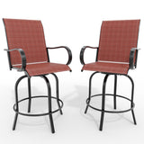 Garvee Garten-Barhocker im 2er-Set 64 × 64 × 122, Ohne Polsterung, Rot - Rot