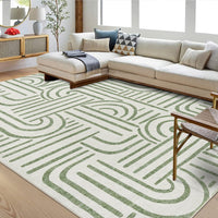 Garvee Waschbarer Kurzflor Teppich 80 x 150 cm Hellgrün Rutschfest Für Wohnzimmer Schlafzimmer