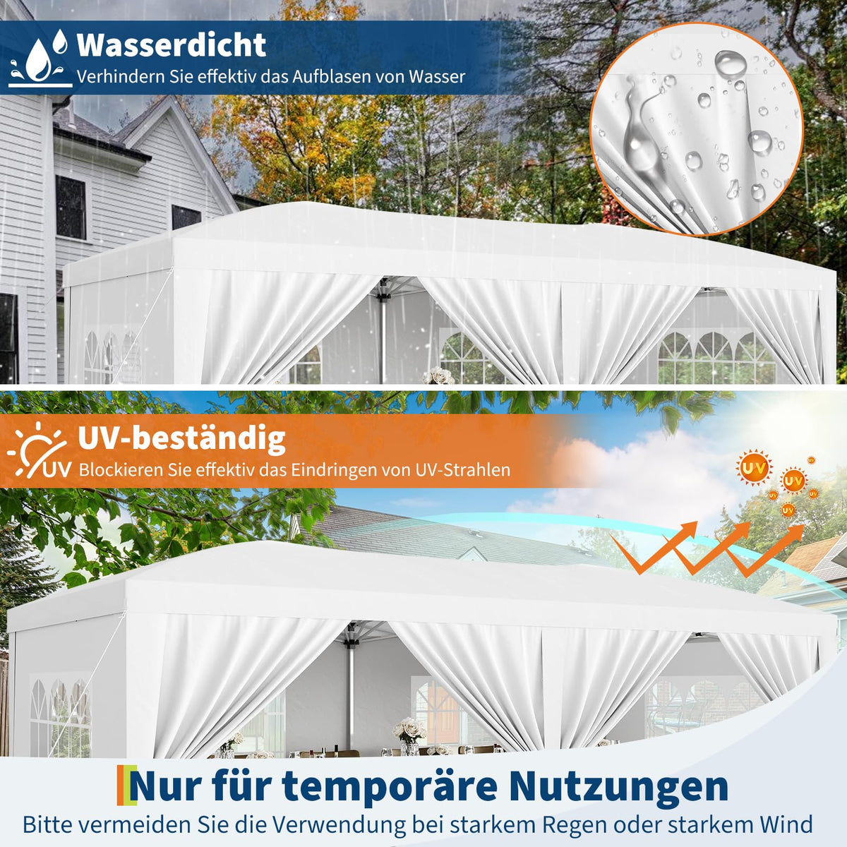 Faltpavillon Seitenwände